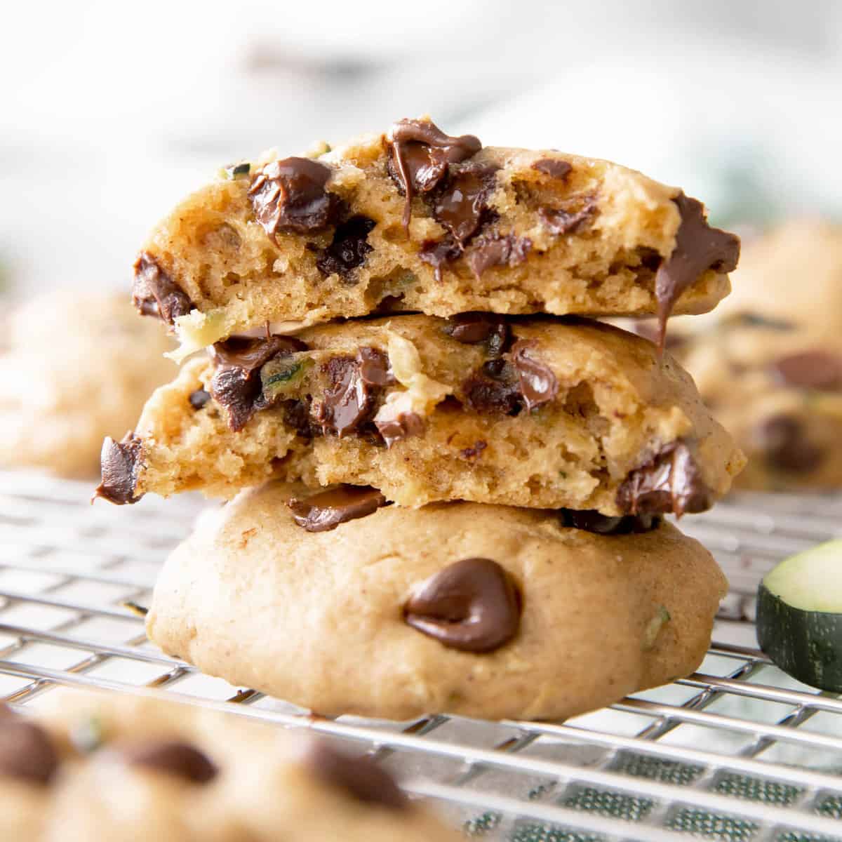 Soft Baked Zucchini Chocolate Chip Cookies