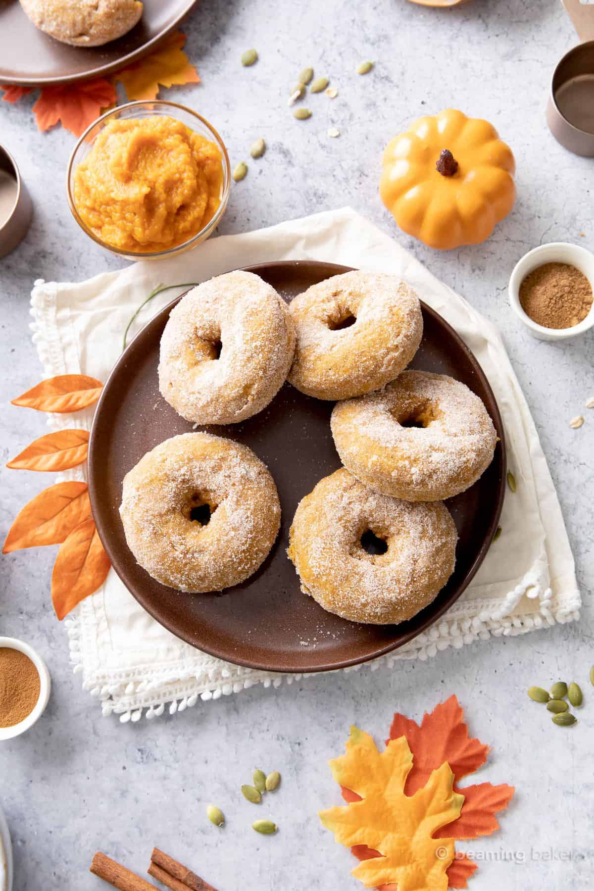 fresh baked fall goodies on a kitchen table with ingredients